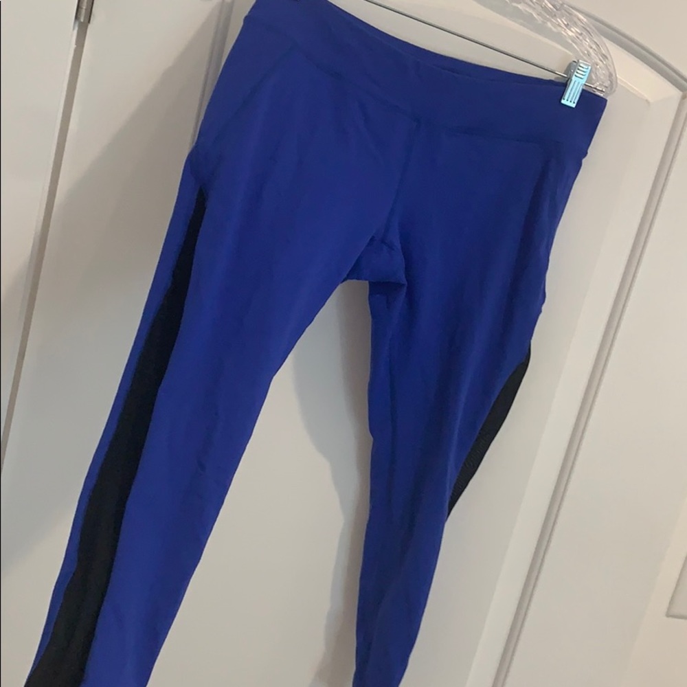 Kiragrace royal blue leggings with mesh on legs